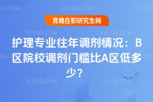 护理专业往年调剂情况：B区院校调剂门槛比A区低多少？