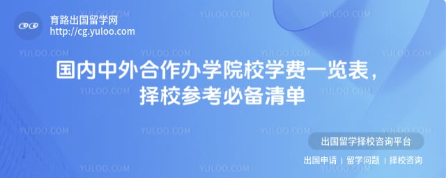 国内中外合作办学院校学费一览表