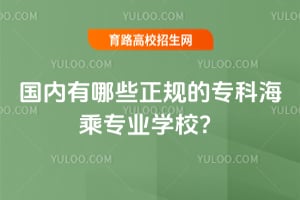 国内有哪些正规的专科海乘专业学校?