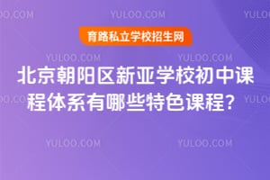 北京朝阳区新亚学校初中课程体系有哪些特色课程？