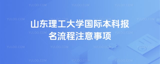 山东理工大学国际本科报名流程