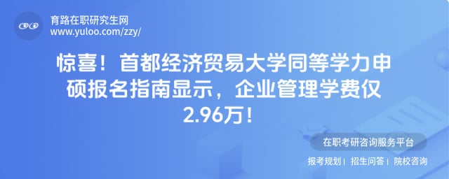 首都经济贸易大学同等学力申硕报名指南