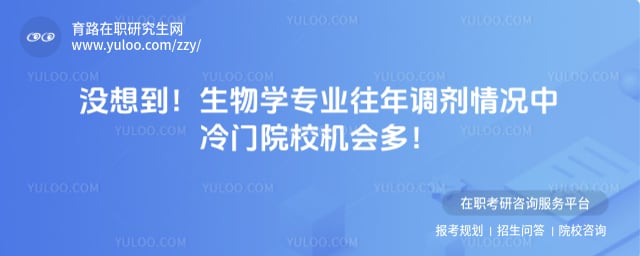 生物学专业往年调剂情况