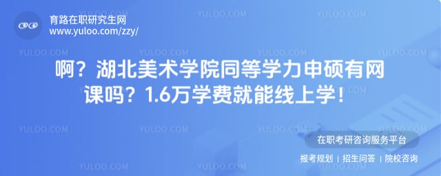 湖北美术学院同等学力申硕有网课吗