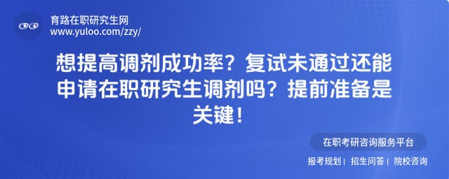 复试未通过还能申请在职研究生调剂吗