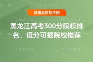 2026黑龙江高考300分院校排名，低分可报院校推荐