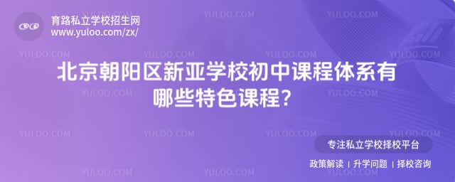 北京市朝阳区新亚学校初中课程体系