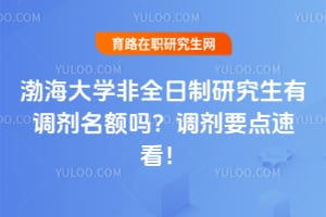 渤海大学非全日制研究生有调剂名额吗？2026调剂要点速看！