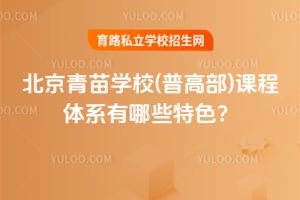 2026年北京青苗学校(普高部)课程体系有哪些特色？