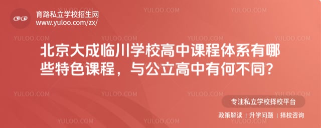 北京大成临川学校高中课程体系
