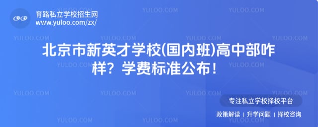 北京市新英才学校(国内班)高中部咋样