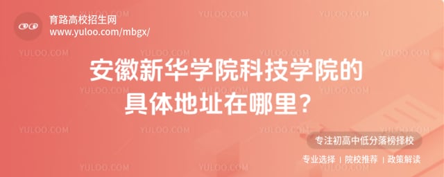 安徽新华学院科技学院地址