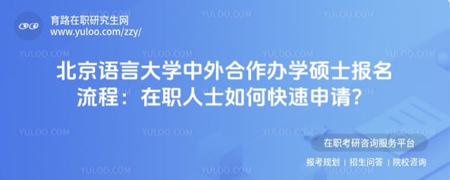 北京语言大学中外合作办学硕士报名流程