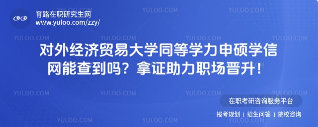 对外经济贸易大学同等学力申硕学信网能查到吗