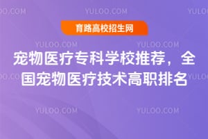 宠物医疗专科学校推荐,全国宠物医疗技术高职排名