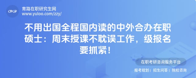 不用出国全程国内读的中外合办在职硕士