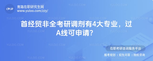 首都经济贸易大学非全考研调剂有哪些专业及条件