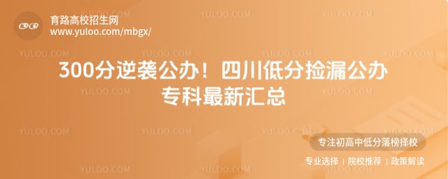 300分能上的公办专科捡漏