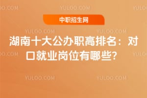 2026湖南十大公办职高排名:对口就业岗位有哪些?