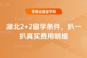 2026年湖北2+2留学条件,扒一扒真实费用明细