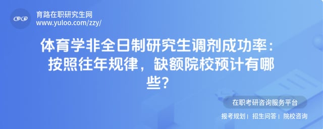 体育学非全日制研究生调剂成功率