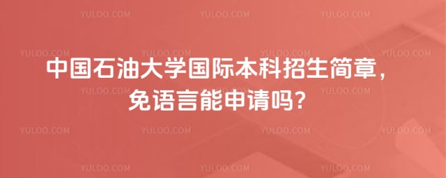 中国石油大学国际本科招生简章