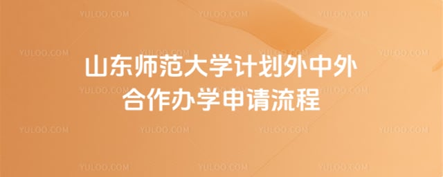 山东师范大学计划外中外合作办学申请流程