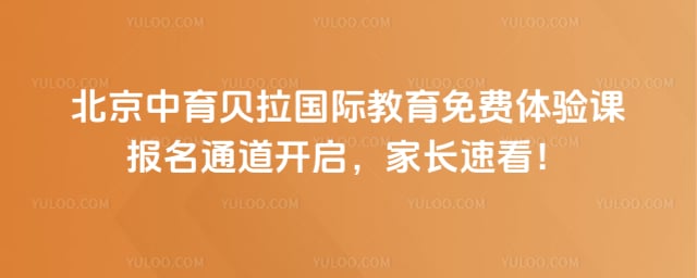 中育贝拉国际教育免费体验课报名