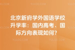 北京新府学外国语学校升学率:国内高考、国际方向表现如何?