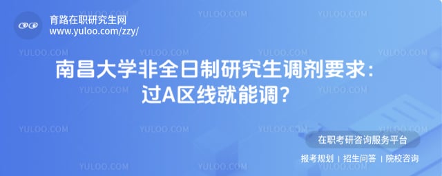 南昌大学非全日制研究生调剂要求