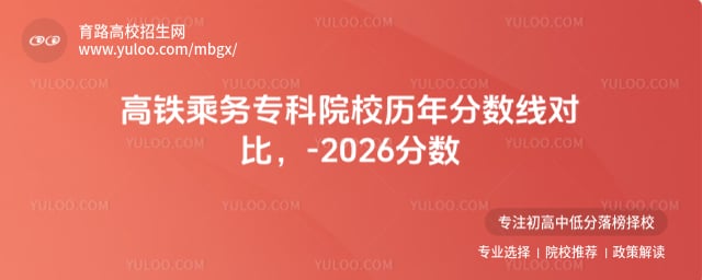 高铁乘务专科院校历年分数线