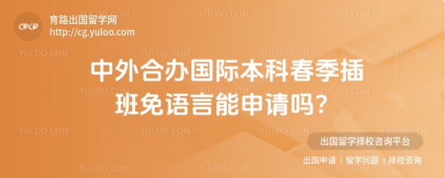 中外合办国际本科春季插班