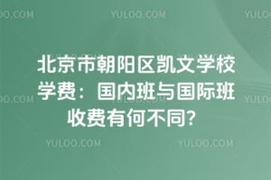 2026年北京市朝阳区凯文学校学费：国内班与国际班收费有何不同？