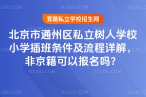 2026年北京市通州区私立树人学校小学插班条件及流程详解，非京籍可以报名吗？