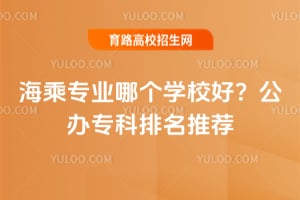 海乘专业哪个学校好?公办专科排名推荐