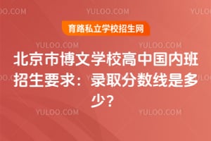 北京市博文学校高中国内班招生要求：2026年录取分数线是多少？