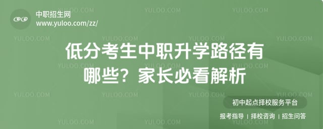 低分考生中职升学路径