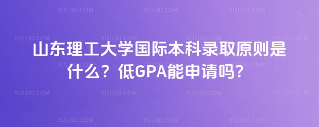 山东理工大学国际本科录取原则
