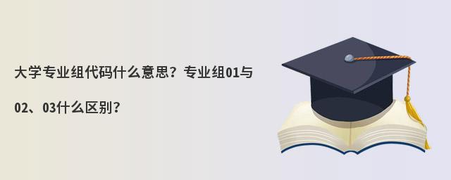 大学专业组代码什么意思?专业组01与02、03什么区别?