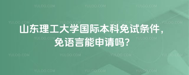 山东理工大学国际本科免试条件