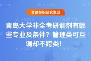 2026年青岛大学非全考研调剂有哪些专业及条件？管理类可互调却不跨类！