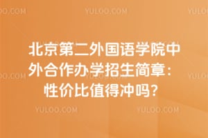 2026年北京第二外国语学院中外合作办学招生简章：性价比值得冲吗？