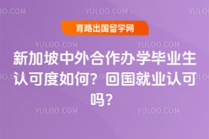 2026新加坡中外合作办学毕业生认可度如何?回国就业认可吗?