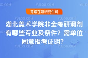 湖北美术学院2026年非全考研调剂有哪些专业及条件？需单位同意报考证明？