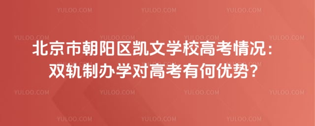 北京市朝阳区凯文学校高考情况