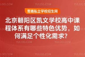 北京朝阳区凯文学校高中课程体系有哪些特色优势,如何满足个性化需求?