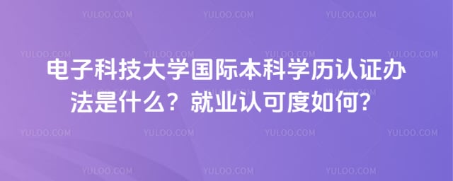 电子科技大学国际本科学历认证