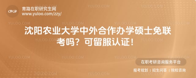 沈阳农业大学中外合作办学硕士免联考吗