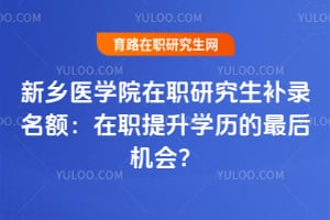 新乡医学院在职研究生补录名额：在职提升学历的最后机会？
