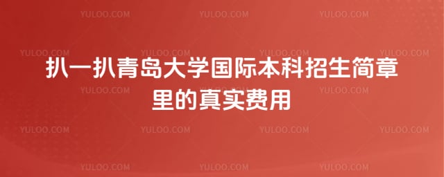 青岛大学国际本科招生简章